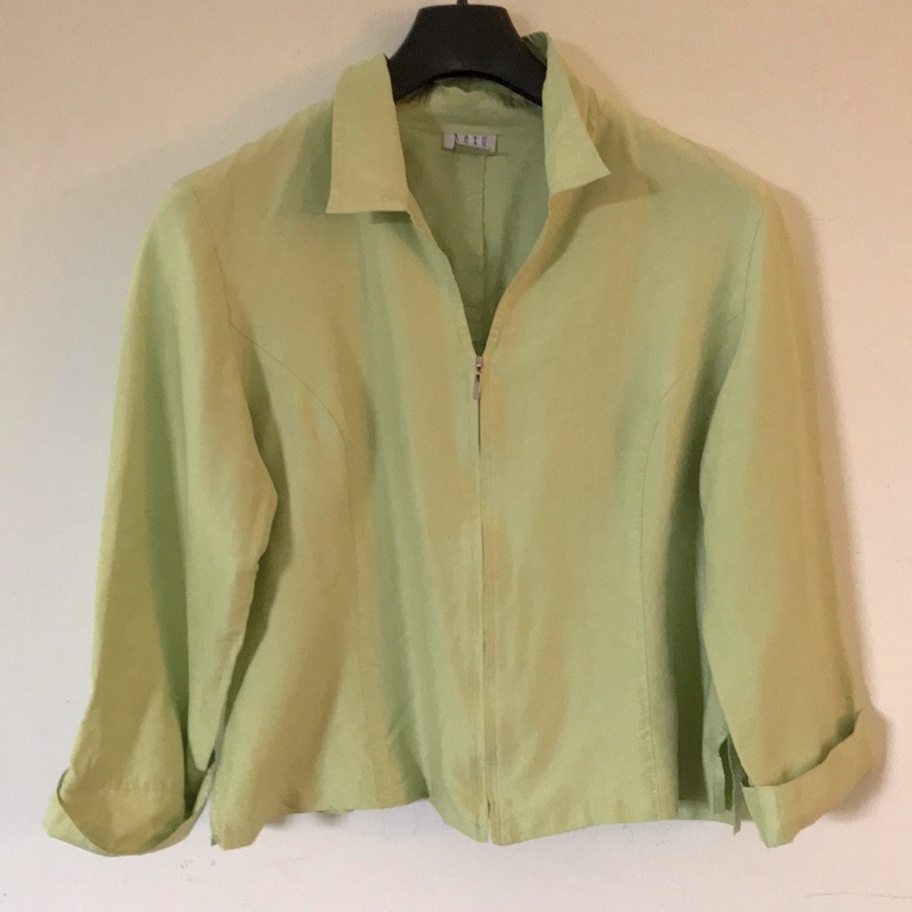 Betu 100% Silk Zip Blouse 14